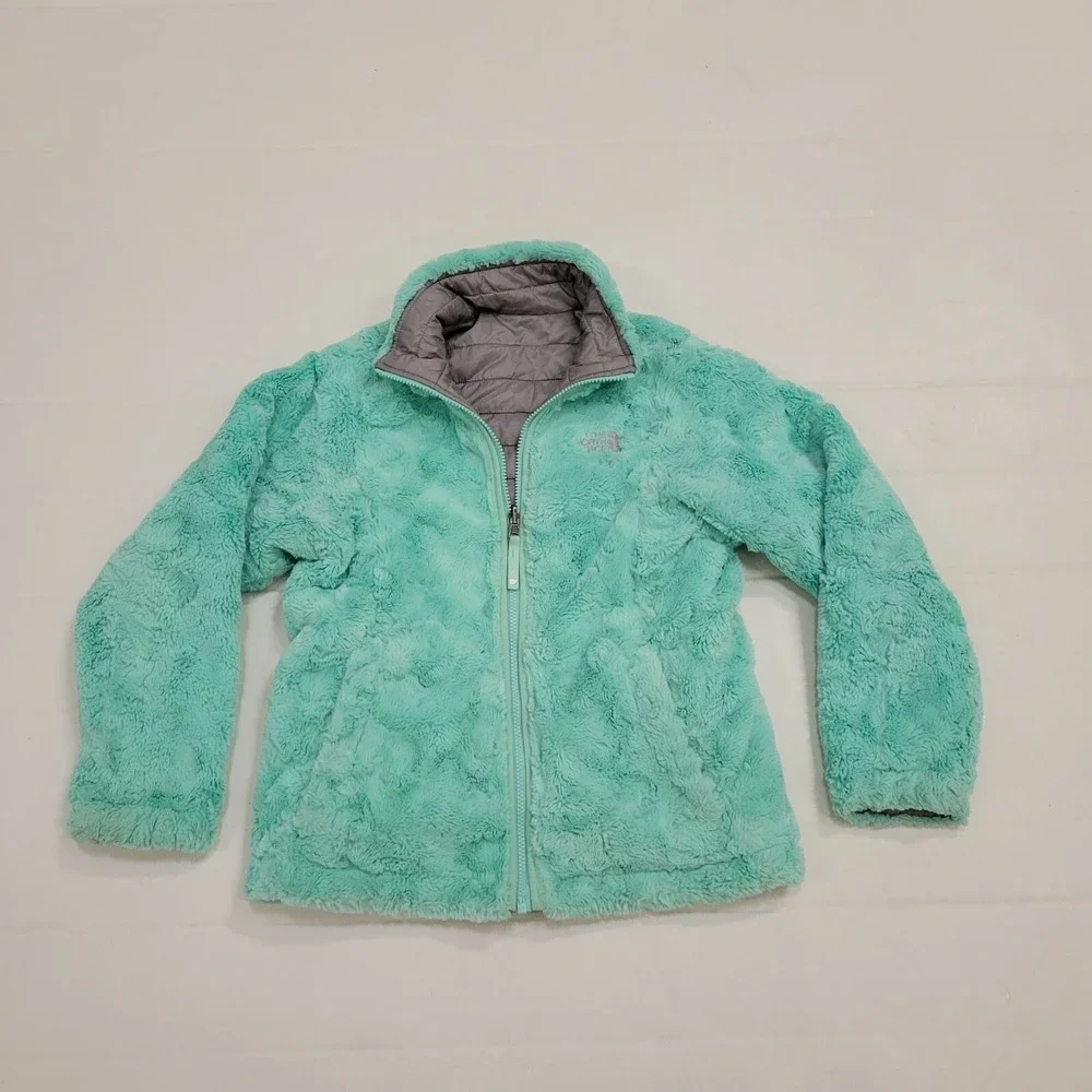 The‎ North Face Girl's Reversible jacket Coat Sz L 14/16 Youth Kids Down Sherpa